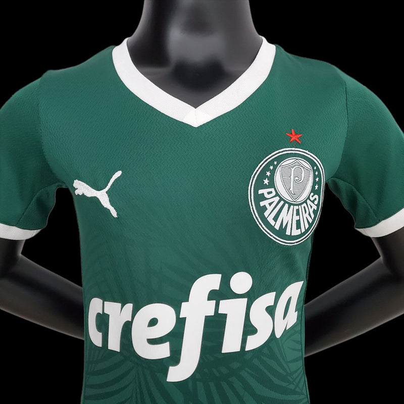 Conjunto - Palmeiras Camisa + Calção infantil 2023/24  ( Verde )